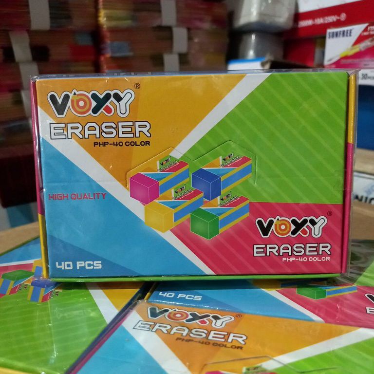 

SHEOW COLORED ERASER - penghapus pensil isi 40 dan 24/steap/stip ➲Grosir