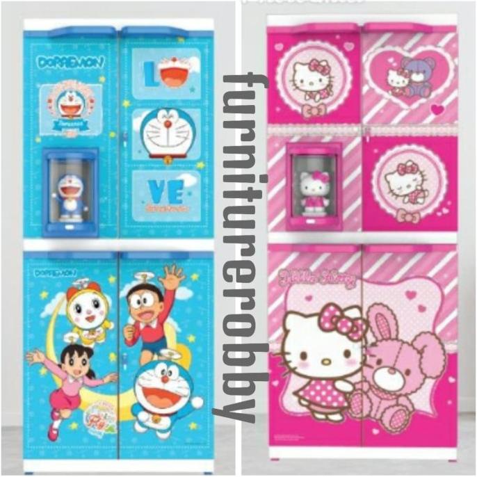 lemari plastik Hello Kitty & doraemon