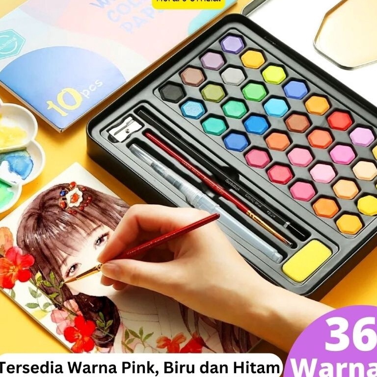 

SQ44 36/48 WATERCOLOR PAINTING SET BRUSH CAT AIR LUKIS ANAK LENGKAP KUAS - TIDAK JUAL DELI JOYKO ➤#Sale