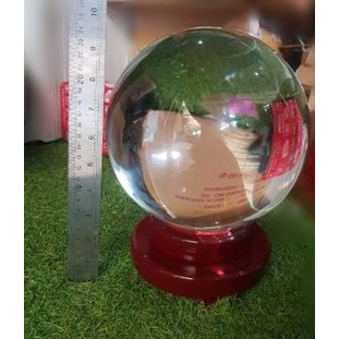 Jessia Bola Kristal Feng Shui Jumbo ukuran 20cm + Tatakan sesuai foto (clear