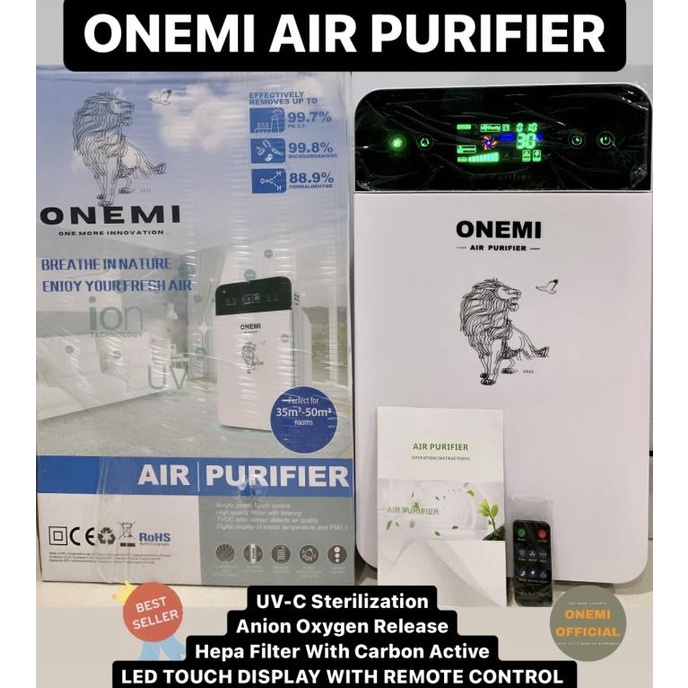 ONEMI Air Purifier Penjernih Udara Hepa Filter with UV sterilization