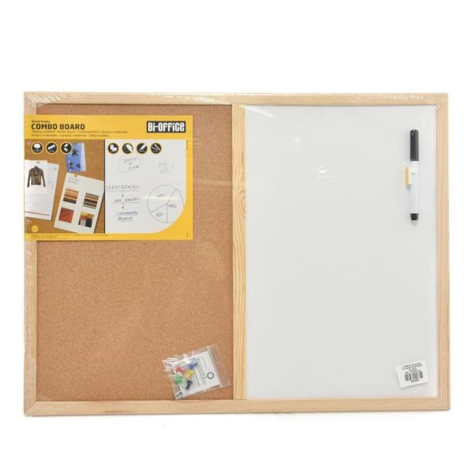 

Bi-Silque Cork Board Papan Tulis Kayu Kombinasi 60x45 Cm Papan Mading