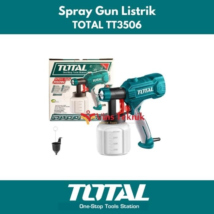 mesin cat Spray Gun Elektrik Portable TOTAL TT3506 SprayGun Listrik