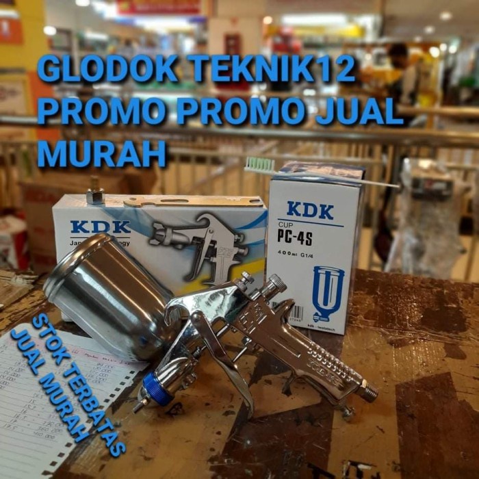 ALAT SEMPROT CAT SPRAY GUN F75 TABUNG ATAS MERK KDK SPREY GUN F75 KDK
