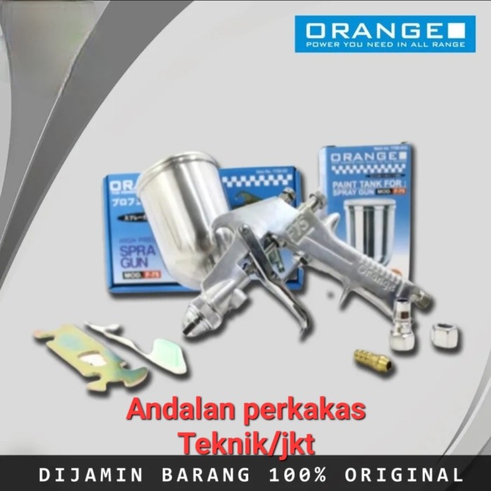 Spray Gun F75 Tabung Atas ORANGE