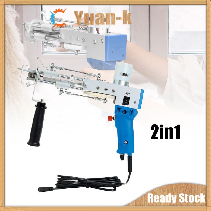 2in1 Tufting Gun Pistol Karpet Listrik Mesin Rajut Tenun Karpet