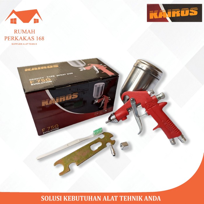 ALAT SEMPROT CAT TABUNG ATAS / AIR SPRAY GUN F -75G KAIROS SGL