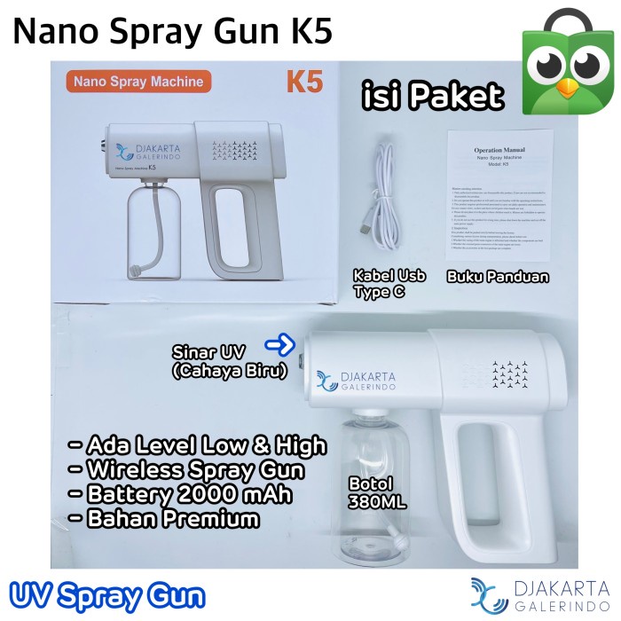 Nano Spray Gun Disinfectant - Spraygun Sinar UV