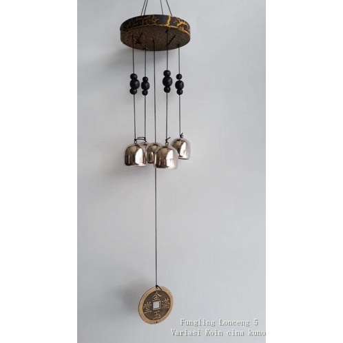 Jessia Fungling/Wind Chime/Genta Angin Lonceng 5 Koin cina kuno