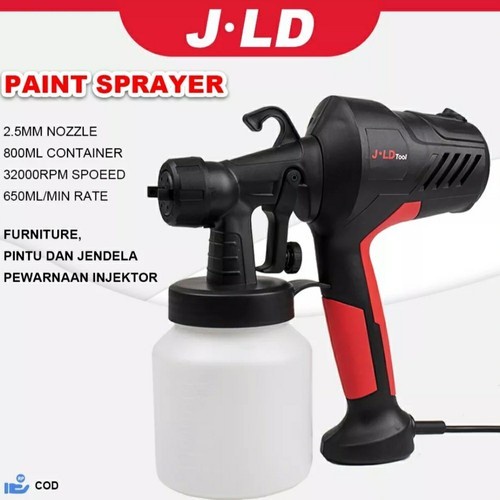 Spray Gun Elektrik JLD Nozle kuningan Paint Sprayer Mesin cuci tekan