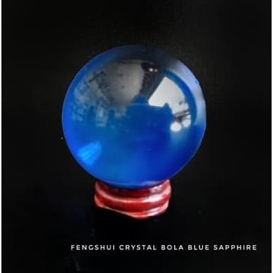 Jessia Fengshui Crystal Ball/Bola Kristal/SorcererBall BiruMembawa Hoki 6 cm