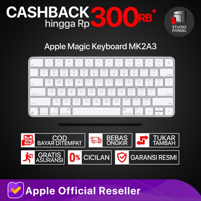 Terlaris Apple Magic Keyboard M1 2021 Ibox Silver White Mk2A3 For Macbook Imac
