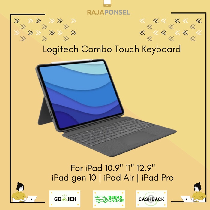 Terlaris Logitech Combo Touch Keyboard Ipad 10 Ipad Air Ipad Pro 10.9 11 12.9