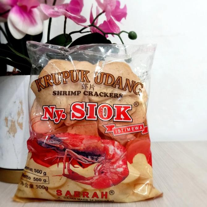 

Kerupuk /Krupuk Udang Oval Ny SIOK 500gr pins snack