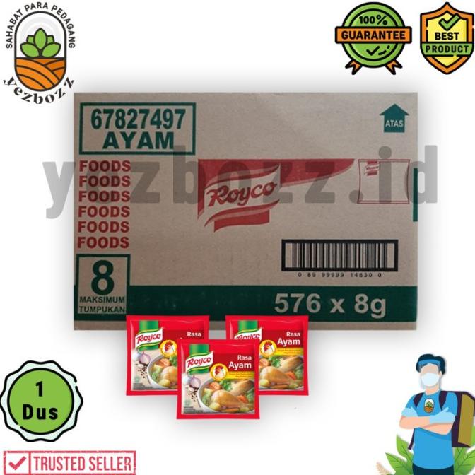 

Royco / Royko Rasa Ayam Penyedap 1 Dus Isi 576 Sachet (Harga Grosir)