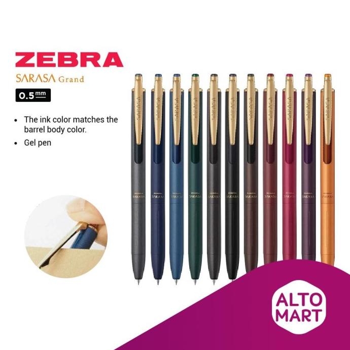 

Zebra Sarasa Grand Vintage 0.5 mm Color Gel Pen Pulpen Bolpoin Retro