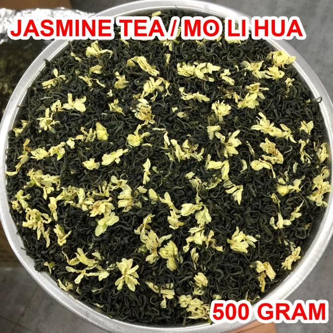 

Chinese Green Tea Jasmine Teh Cina Mo Li Hua Cha 500 Gram Premium