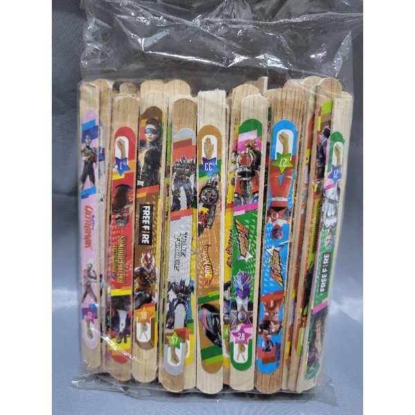 mainan stik stick kayu stik gambar isi 100pcs