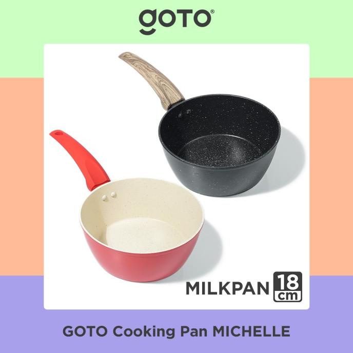 Goto Michelle 18 Cm Milkpan Panci Wajan Marble Granit Induksi