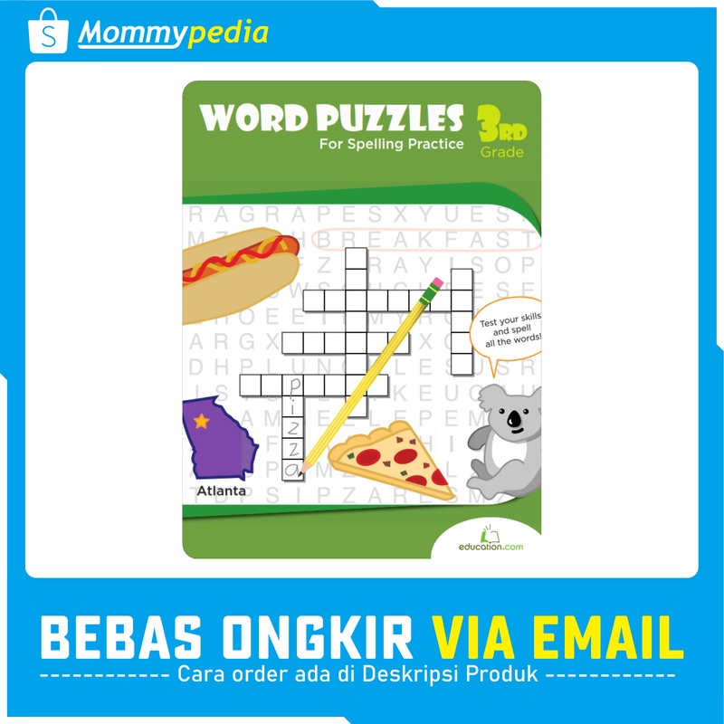 

KUMON 3rd Grade / Kelas 3 SD - Word Puzzles for Spelling Practice