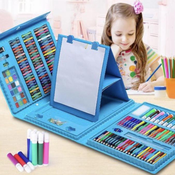 

Crayon Set 208 pcs Pensil Warna Lengkap / Alat menggambar Mewarnai
