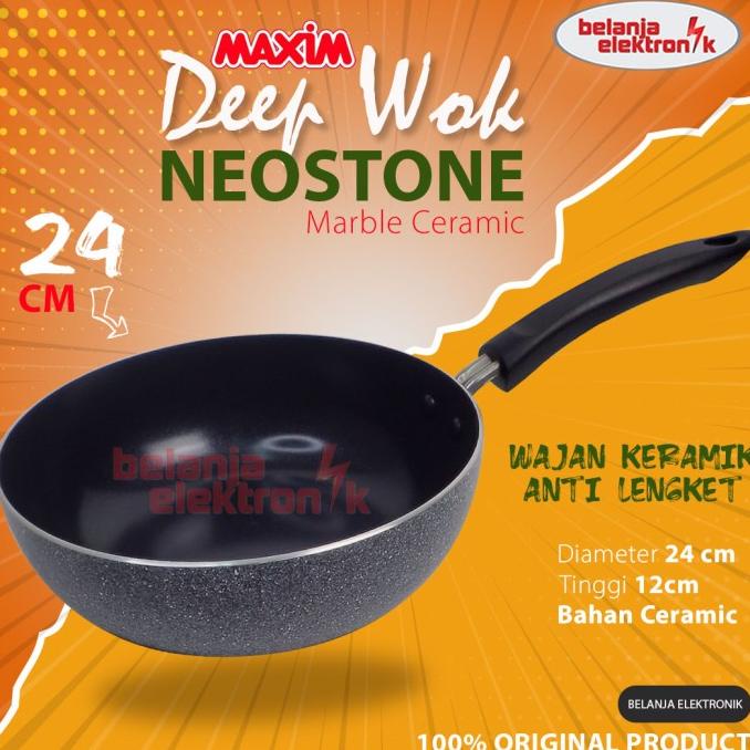 FRYPAN WAJAN MAXIM DEEP WOK NEOSTONE 24 CM MARBLE CERAMIC