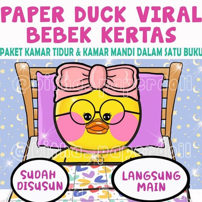 MAINAN ANAK BEBEK KERTAS PAPER DUCK VIRAL