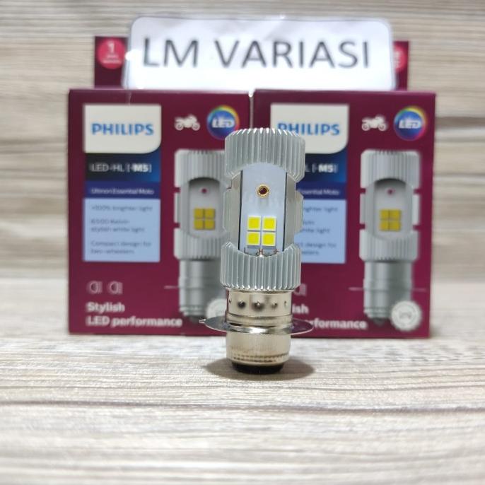 Bohlam Lampu Depan Led Philips Ultinon M5 Motor Original Beat Vario
