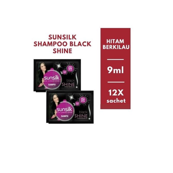Sunsilk Shampoo Black Shine Renceng 12 Sachet
