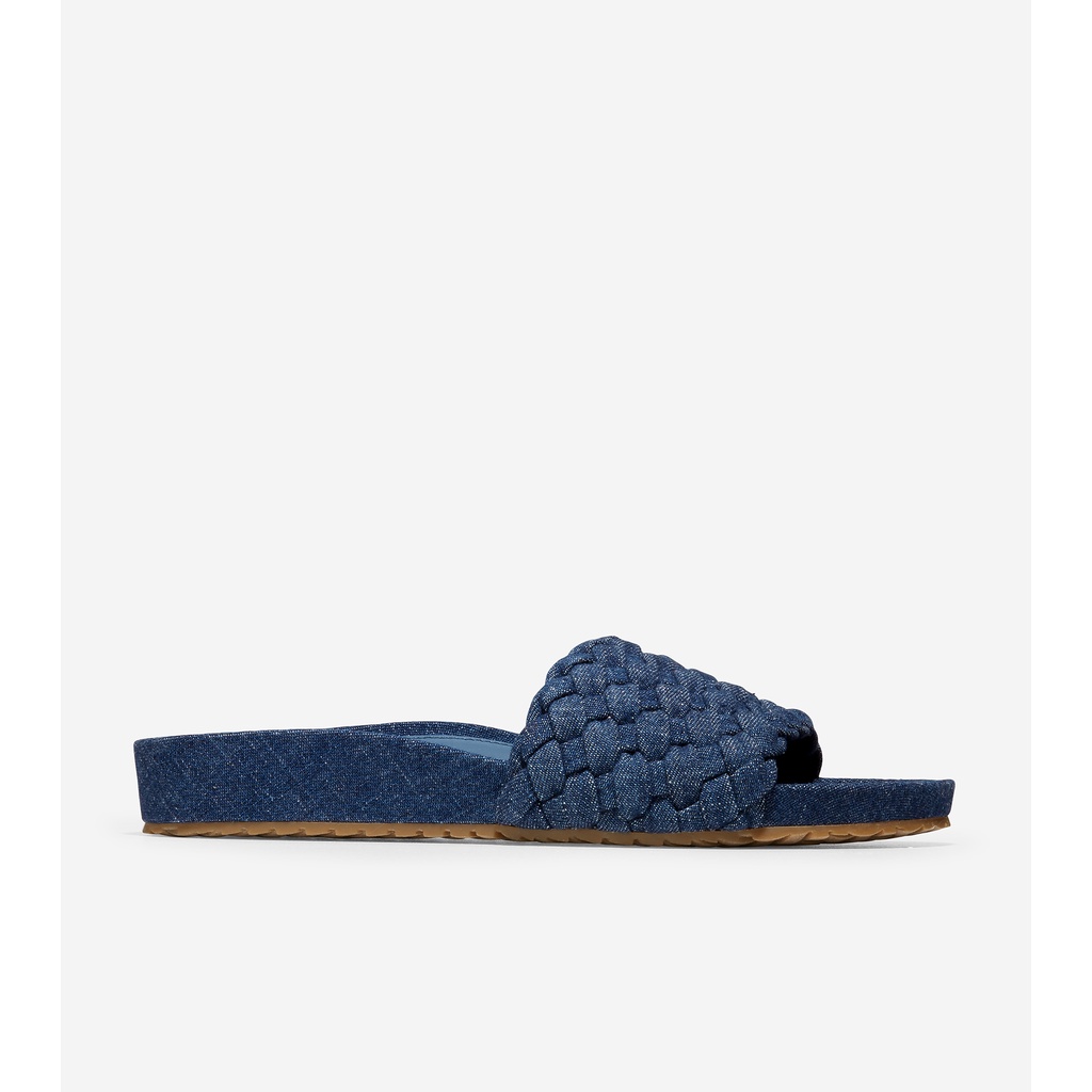 Cole Haan Women Mojave Slide Sandal - Sepatu Wanita (Biru)