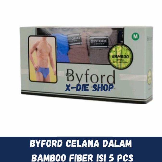 Celana Dalam Pria BYFORD Brief Isi 5 Pcs Bahan Bamboo Anti Bakteria 01