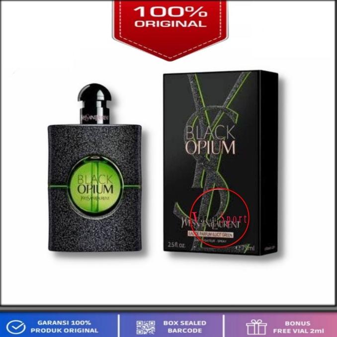 Parfum Ysl Black Opium Illicit Green Edp 75Ml Original Full Set
