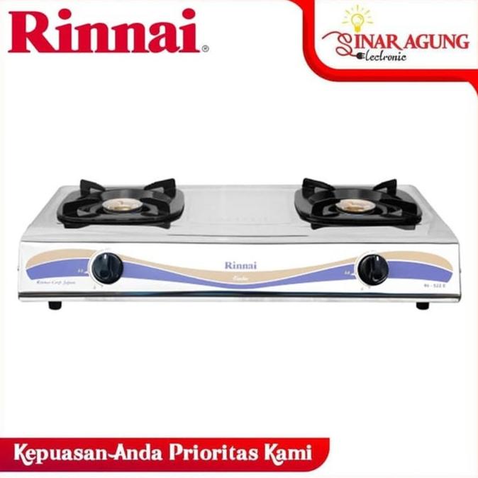 Rinnai Kompor Gas 2 Tungku Stainless RI-522E