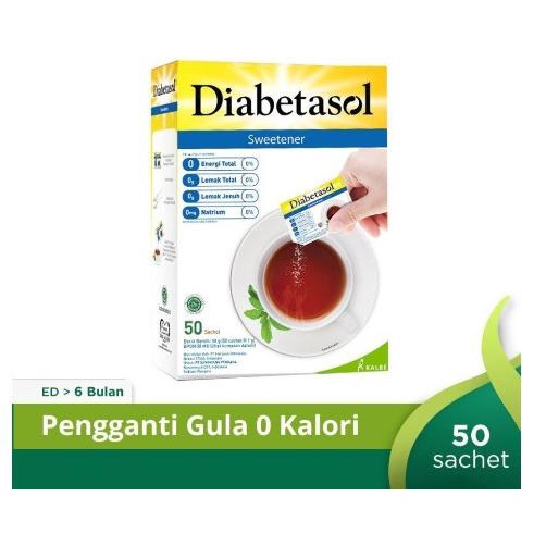 

Gula Rendah Kalori Diabetasol Sweetener Gula Sukralosa 50 Sachet