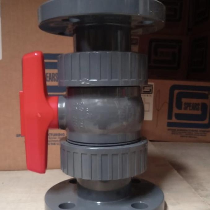 True Union ~ Ball Valve Pvc Jis, Flange 2" ( Sh )
