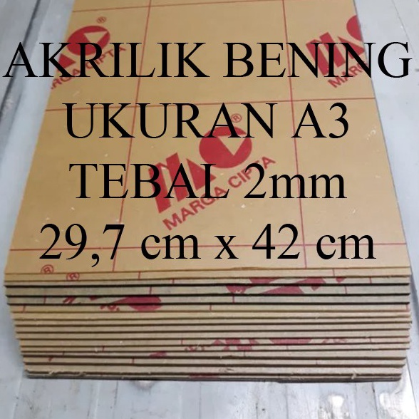 

Murah.. Lembaran Akrilik Marga Cipta A3 2mm 87