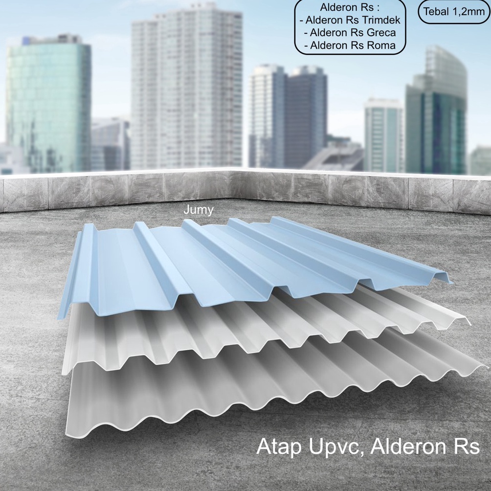 Menarik.. Atap Upvc Alderon Rs, Tebal 1.2mm ( Harga Permeter ) DSF