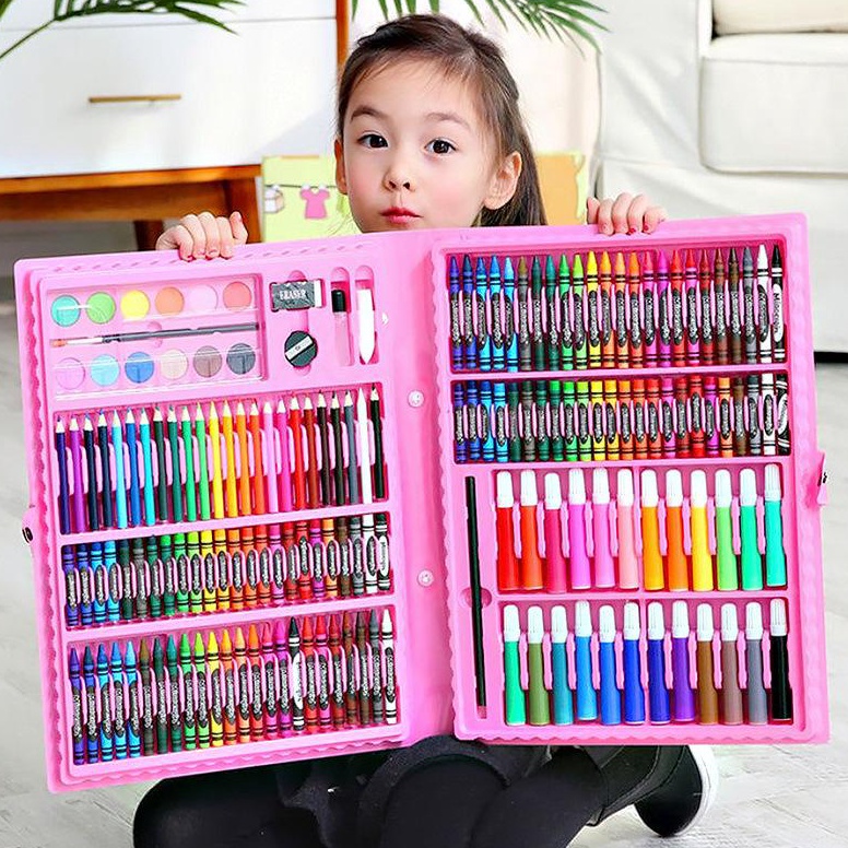

Terlaris Stationary Set isi 86 pcs Pensil Crayon Warna Cat Air / Perlengkapan Sekolah Menggambar Anak / Alat Warna 0V7