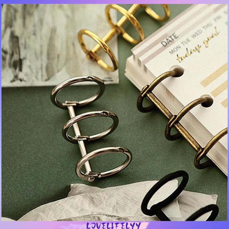 

Viral 3 Ring Binder Metal Clip Movable Open Desk/Ring Binder Besi Calendar Book Rings Loose-Leaf Binder -Loy
