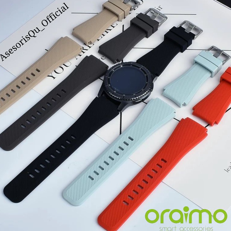 Harga Spesial.. Strap Silicone 22mm Silikon Oraimo Tempo W2 OSW 20 W 2 OSW20 Tali Jam Smartwatch - S
