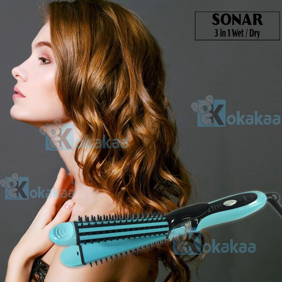 Trending Sonar Catokan Sisir Multifungsi 3 In 1 Sn-799X Pelurus Pengeriting Dan Sisir Lurus Size 30C