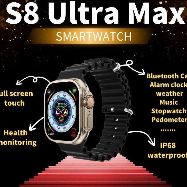 *New* smartwatch s8 ultra max  Touch Screen / NFC Function / Bluetooth Call  / Bluetooth / Sports Sm