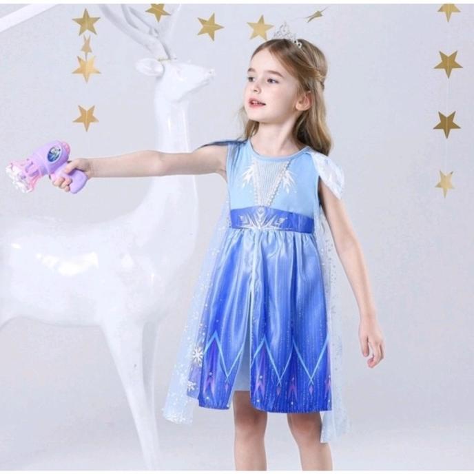 dress elsa frozen 2 dress anak elsa baju elsa frozen gaun elsa
