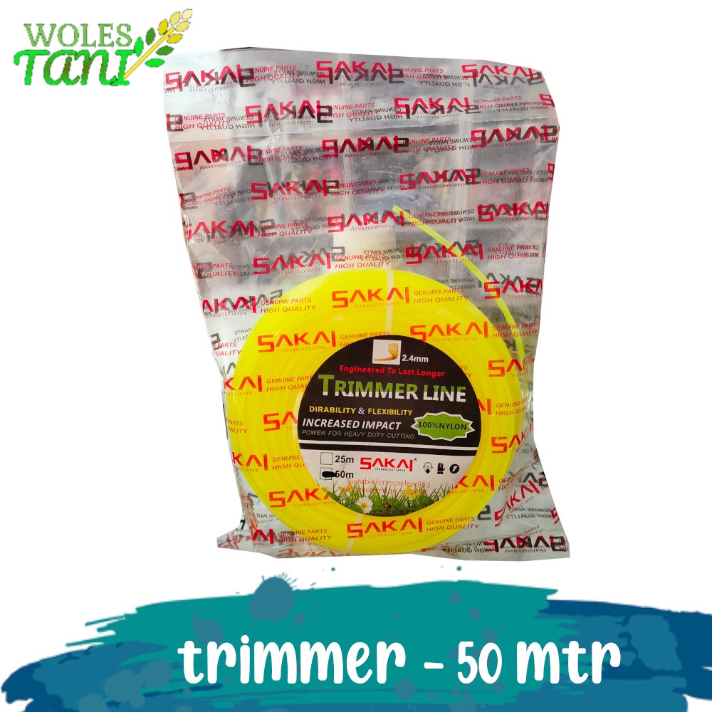 Trimmer Line 50 Meter Tali Potong Rumput