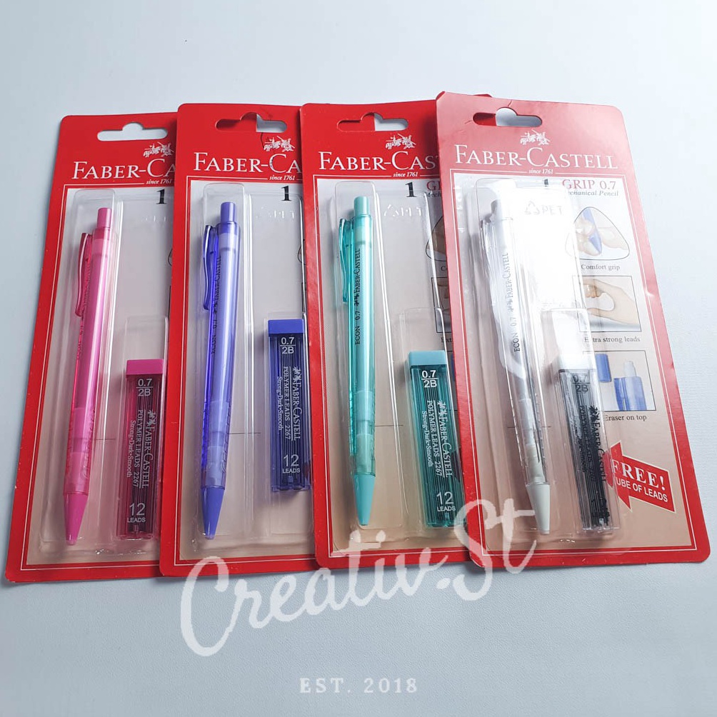 

[CODE BARANG 982WFJ] Faber Castell Econ Mech Pencil 0.7 Transparent Blister Pensil Mekanik 100