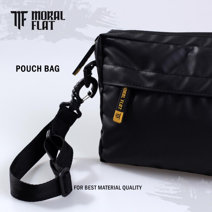 Moral Flat-Handbag Tas Tangan-Waterproof-Anti Air-Hitam-Mf