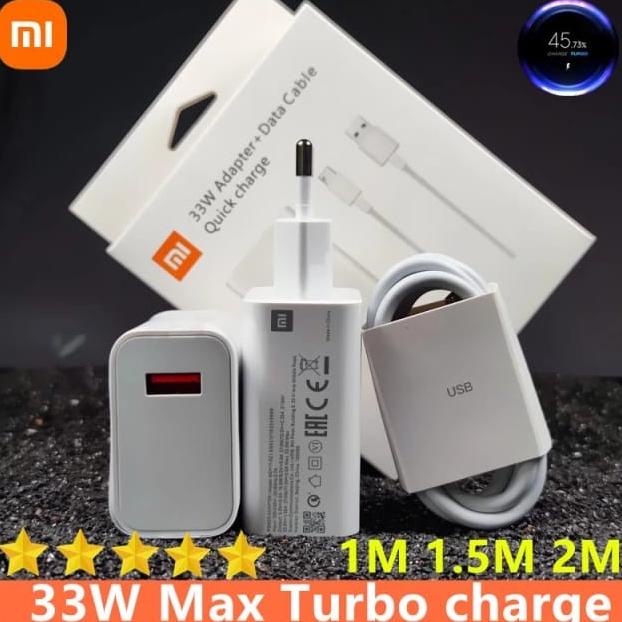 ORIGINAL ADAPTOR CHARGER XIAOMI REDMI NOTE 10 PRO 33W TURBO CHARGE
