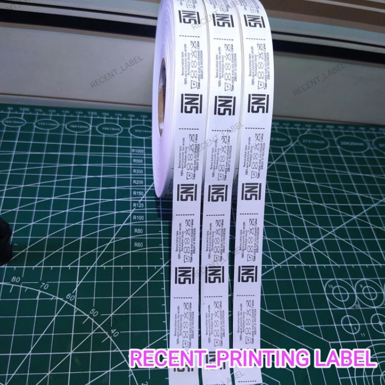 

(N2☆/A◆] Printing logo,wash label, SNI label 1.5x4.5cm 1 roll @2.000 pcs/ amanahh.!!