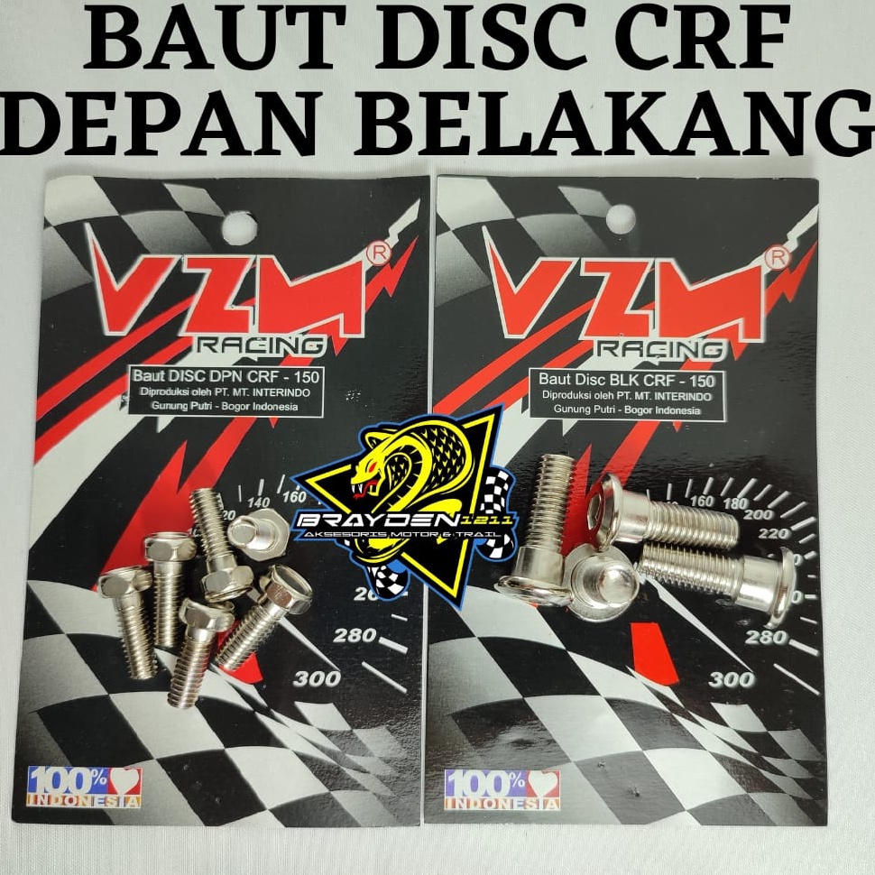 VIRAL BAUT CAKRAM DEPAN CRF150/BAUT CAKRAM BELAKANG CRF 150/BAUT CAKRAM CRF150