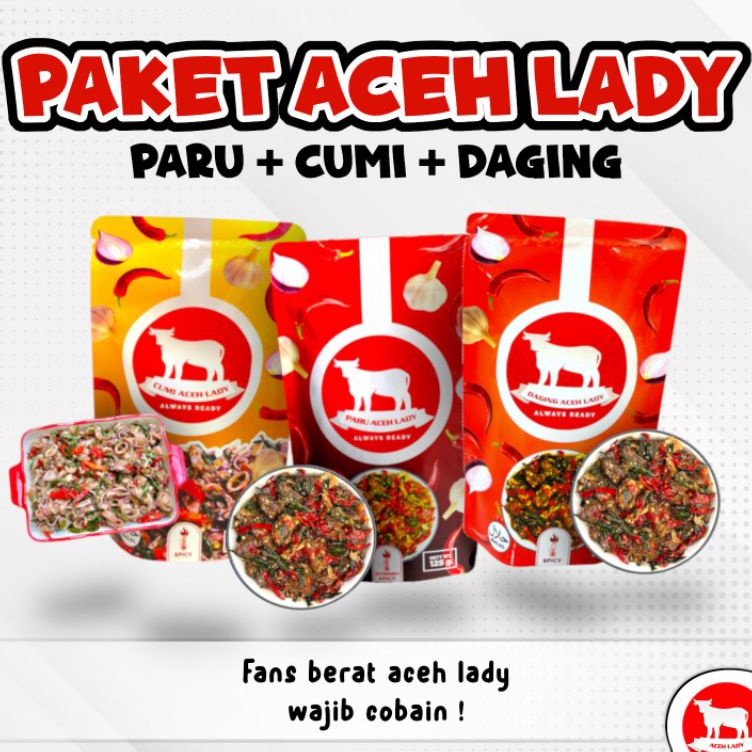 

[V ☀D✓J] Paket khusus Aceh Lady - Cumi, Paru, Daging /trendiing!